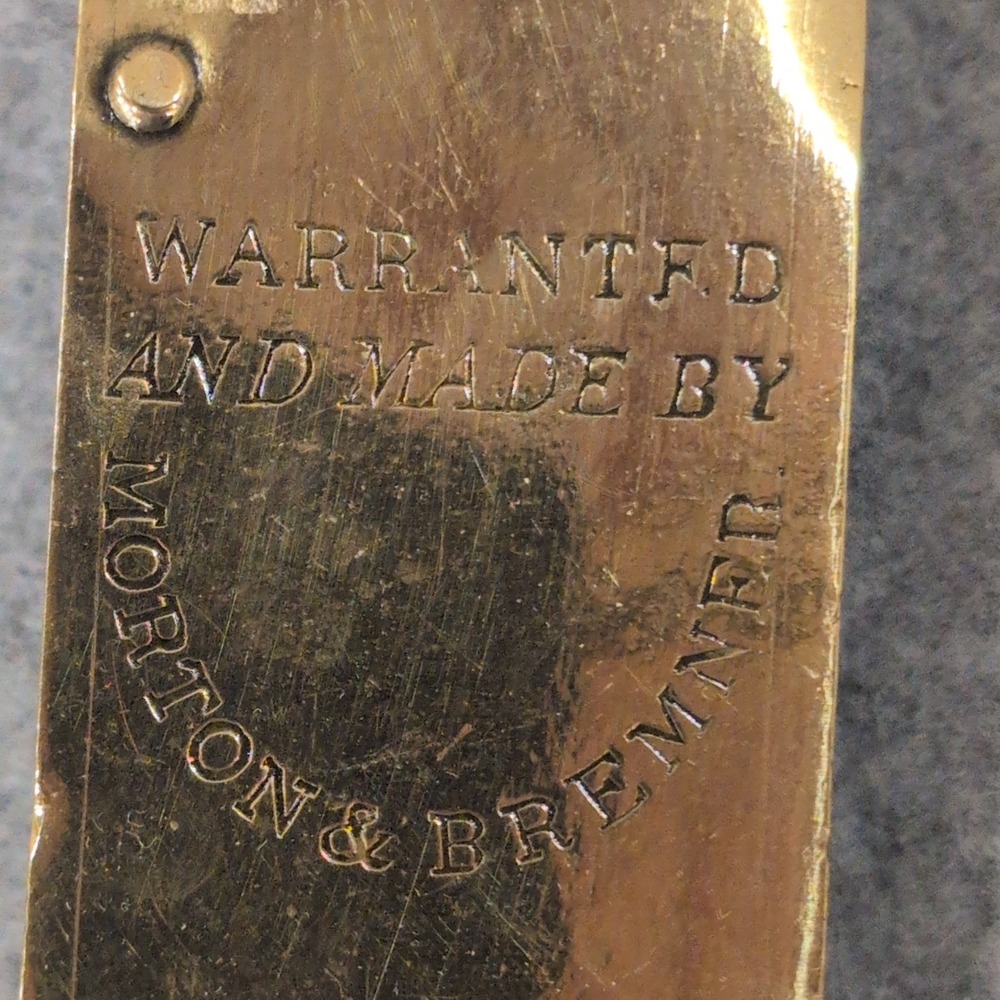 c. 1860s Morton & Bremner NY Antique Brass‎ Spring Scale 24lb Primitive Balance - Picture 2 of 5